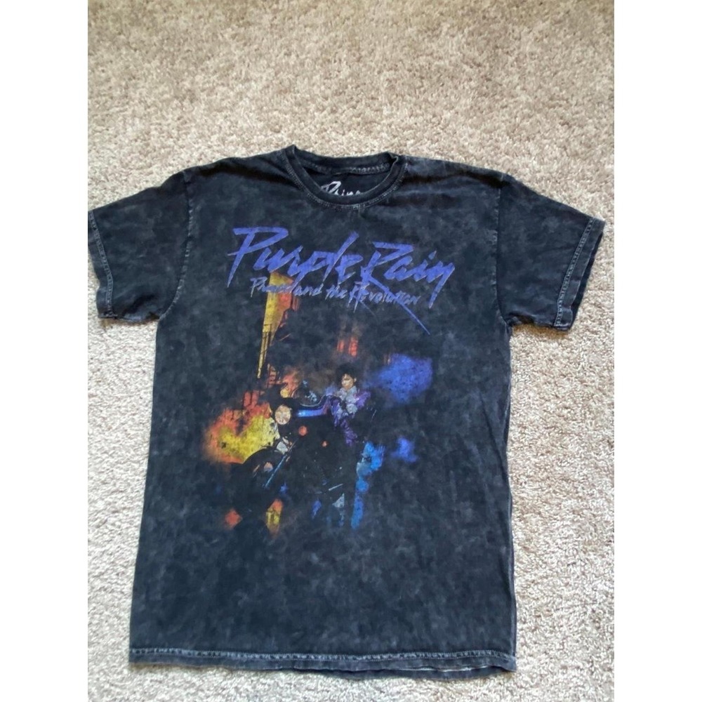 Prince Band T Shirt Small Medium Cotton Purple Rain Revolution Distressed Wash